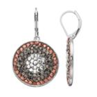 Simply Vera Vera Wang Tri Tone Disc Drop Earrings, Women's, Multicolor