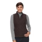 Women's Croft & Barrow&reg; Quilted Vest, Size: Small, Dark Brown