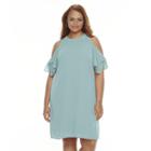 Plus Size Suite 7 Cold-shoulder Shift Dress, Women's, Size: 20 W, Med Blue