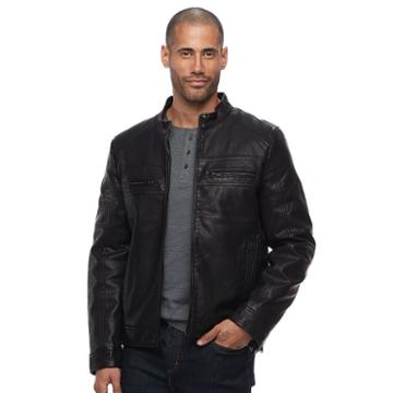 Men's Apt. 9&reg; Moto Jacket, Size: Xxl, Black