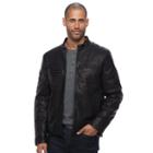 Men's Apt. 9&reg; Moto Jacket, Size: Xxl, Black