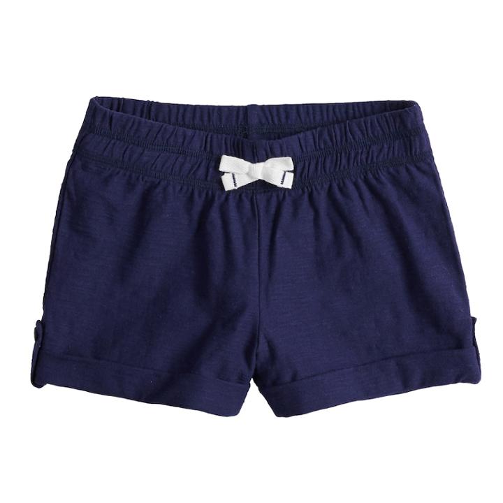 Girls 4-10 Jumping Beans&reg; Roll-cuff Slubbed Shorts, Size: 6x, Blue