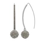 Simply Vera Vera Wang Simulated Crystal Fireball Threader Earrings, Women's, Black