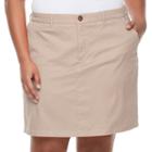 Plus Size Croft & Barrow&reg; Essential Twill Skort, Women's, Size: 22 W, Lt Beige