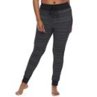 Juniors' Plus Size So&reg; Striped Yoga Leggings, Teens, Size: 2xl, Black