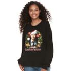 Juniors' National Lampoon's Christmas Vacation Sweatshirt, Teens, Size: Small, Black