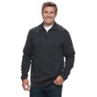 Big & Tall Haggar Marled Sweater Fleece Quarter-zip Pullover, Men's, Size: 3xl Tall, Black