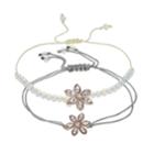 Lc Lauren Conrad Bead & Flower Bracelet Set, Women's, Pink