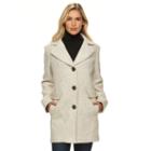 Women's Gallery Tweed Wool Blend Coat, Size: Medium, Beig/green (beig/khaki)