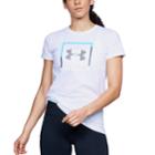 Women's Under Armour Sportstyle Box Logo Crew Graphic Tee, Size: Small, White
