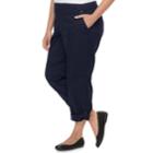 Plus Size Croft & Barrow&reg; Twill Convertible Pants, Women's, Size: 18 W, Dark Blue