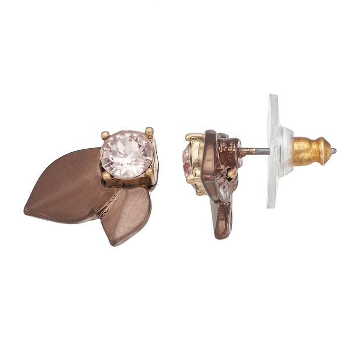 Simply Vera Vera Wang Flower Petal Nickel Free Stud Earrings, Women's, Pink