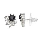 Lc Lauren Conrad Stone Cluster Nickel Free Stud Earrings, Women's, Black