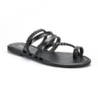 Women's Sonoma Goods For Life&trade; Braided Crisscross Toe Loop Sandals, Size: Large, Black