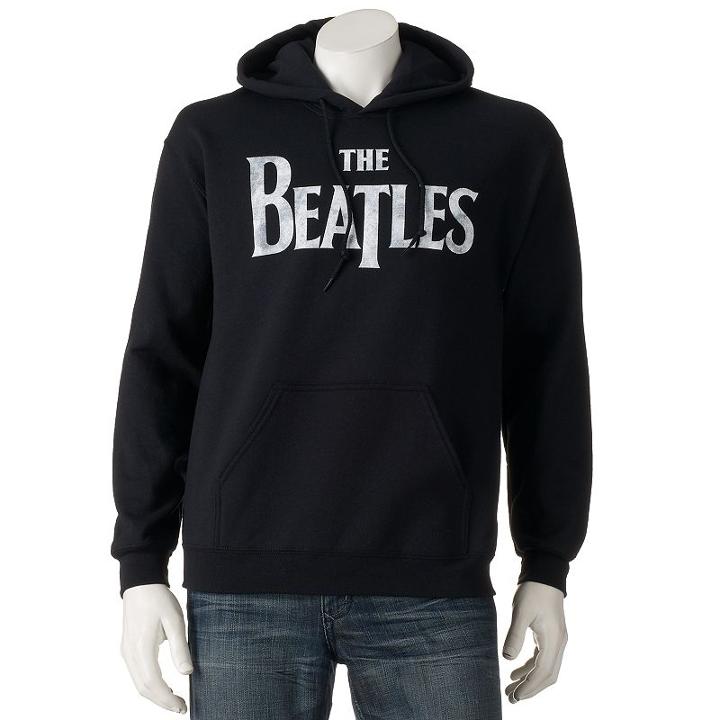 Men's The Beatles Pullover Hoodie, Size: Large, Black