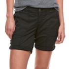 Petite Sonoma Goods For Life&trade; Ribbed Waist Utility Bermuda Shorts, Women's, Size: 4 Petite, Black