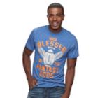 Men's Blessed By The Fantasy Gods Tee, Size: Large, Blue