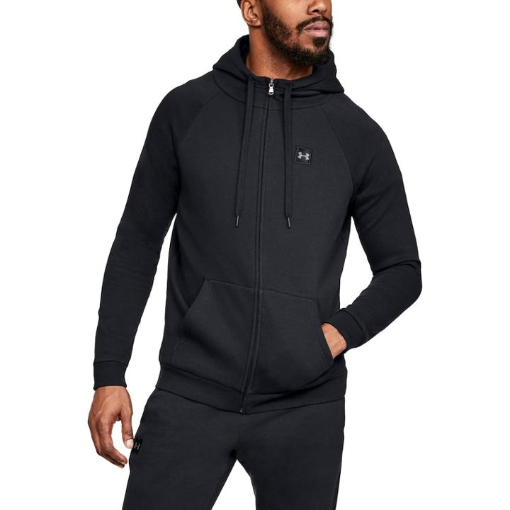 Men's Under Armour Rival Fleece Full-zip Hoodie, Size: Xl, Black