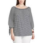Plus Size Chaps Off-the-shoulder Top, Women's, Size: 2xl, Blue