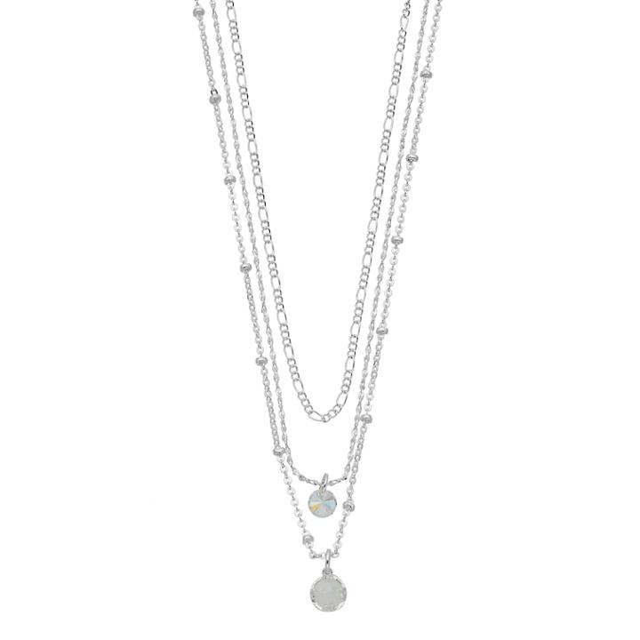 Lc Lauren Conrad Simulated Crystal Multi Strand Necklace, Women's, Silver