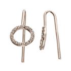 Lc Lauren Conrad Pave Circle Drop Earrings, Women's, Light Pink