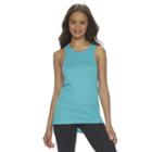 Juniors' So&reg; High Neck Slub Tank Top, Girl's, Size: Medium, Turquoise/blue (turq/aqua)