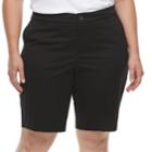 Plus Size Croft & Barrow&reg; Essential Bermuda Shorts, Women's, Size: 20 W, Black