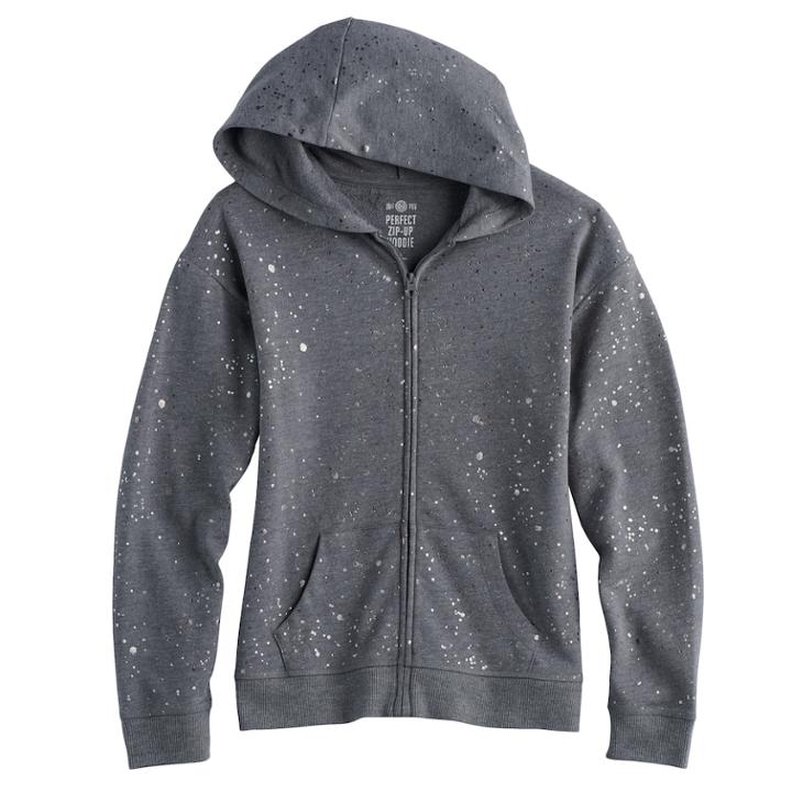 Girls 7-16 & Plus Size So&reg; Zip-up Hoodie, Size: 10, Med Grey