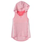 Girls 7-16 & Plus Size So&reg; Hooded Tank Top With Removable Built-in Bra, Girl's, Size: 12 1/2, Brt Pink