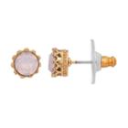 Lc Lauren Conrad Pink Crown Nickel Free Round Stud Earrings, Women's