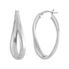 Silver Classics Sterling Silver Crisscross Drop Earrings, Women's, Grey