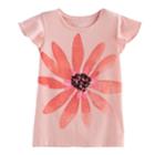 Girls 4-12 Sonoma Goods For Life&trade; Ruffle Sleeve Printed Tee, Size: 6, Light Pink