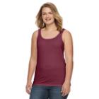 Juniors' Plus Size So&reg; Perfectly Soft Double Scoop Tank Top, Girl's, Size: 2xl, Dark Pink