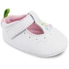 Wee Kids T-strap Crib Shoes - Baby, Infant Girl's, Size: 0, White