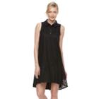 Women's Dana Buchman Lace Shirtdress, Size: 16, Black