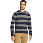 Men's Izod Newport Classic-fit Rugby-striped Crewneck Sweater, Size: Small, Dark Grey