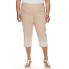 Plus Size Dana Buchman Millennium Pull-on Capris, Women's, Size: 3xl, Med Beige