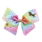 Girls 4-16 Jojo Siwa Unicorn & Heart Rainbow Hair Bow, Multicolor