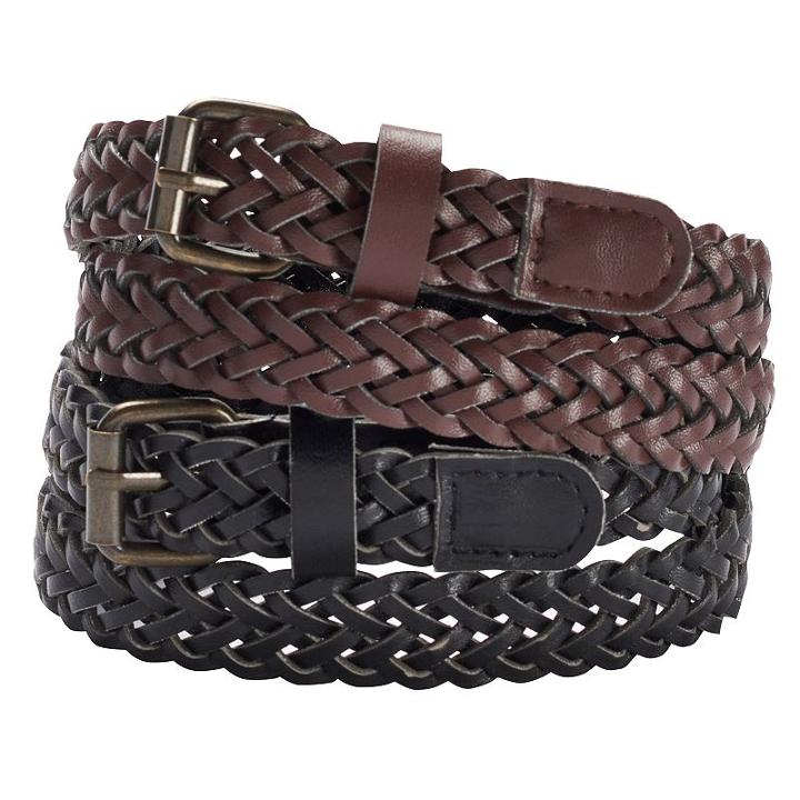 Girls 4-16 2-pk. Braided Belts, Girl's, Size: S-m, Brown