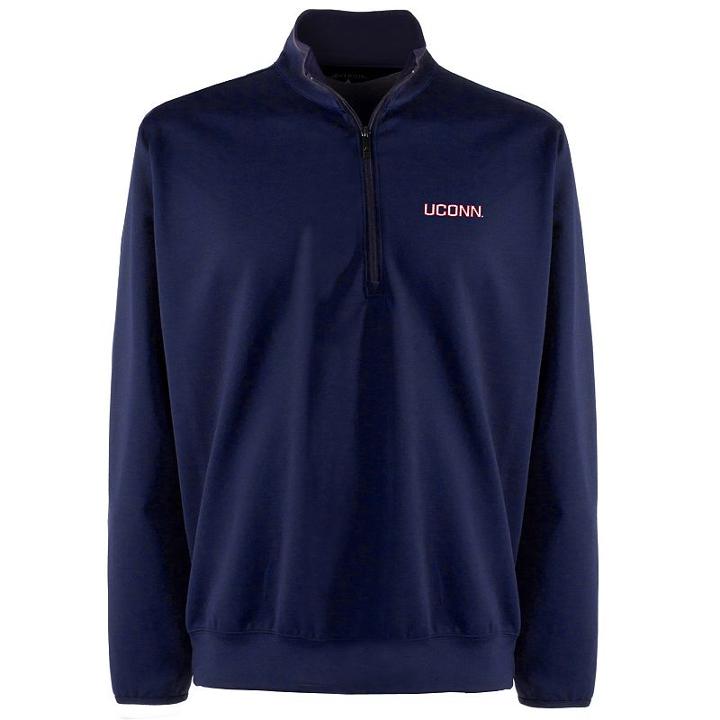 Men's Uconn Huskies 1/4-zip Leader Pullover, Size: Large, Blue
