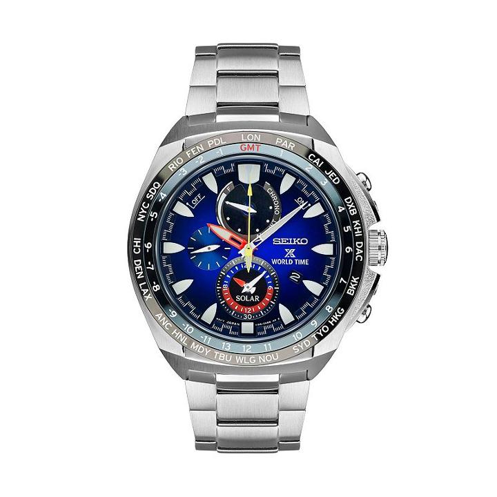 Seiko Men's Prospex Special Edition Kojiro Shiraishi World Time Solar Watch - Ssc549, Silver