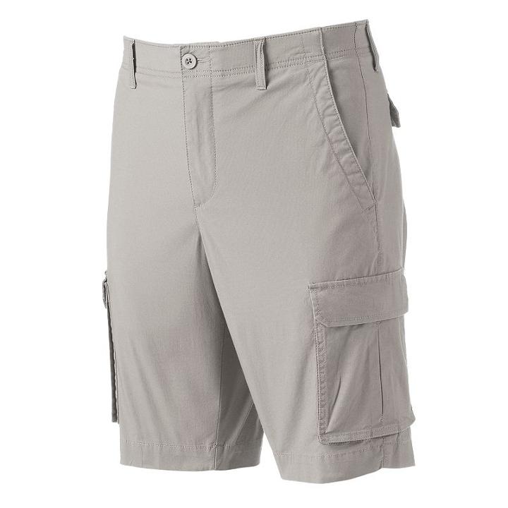Men's Apt. 9&reg; Premier Flex Modern-fit Stretch Cargo Shorts, Size: 40, Med Grey