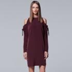 Women's Simply Vera Vera Wang Cold Shoulder Dress, Size: Xs, Red