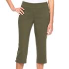 Women's Dana Buchman Pull-on Capris, Size: Small, Dark Green