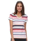 Women's Croft & Barrow&reg; Essential Classic V-neck Tee, Size: Xl, Med Red