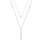 Lc Lauren Conrad Layered Stick & Square Necklace, Women's, Silver