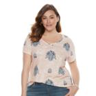 Plus Size Sonoma Goods For Life&trade; Essential V-neck Tee, Women's, Size: 4xl, Dark Blue