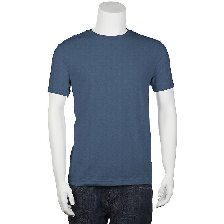 Big & Tall Classic-fit Basic Crewneck Tee, Men's, Size: Xl Tall, Blue
