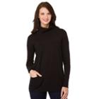 Women's Haggar Cowlneck Tunic Sweater, Size: Small, Black