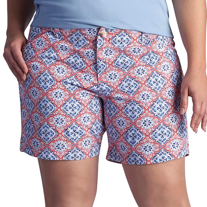 Plus Size Lee Chino Bermuda Shorts, Women's, Size: 22 - Regular, Coral Boho